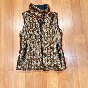 The Northface Women's Holladown Crop Vest Metallic Copper, sz XS NWOT